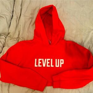 Level Up crop top hoodie